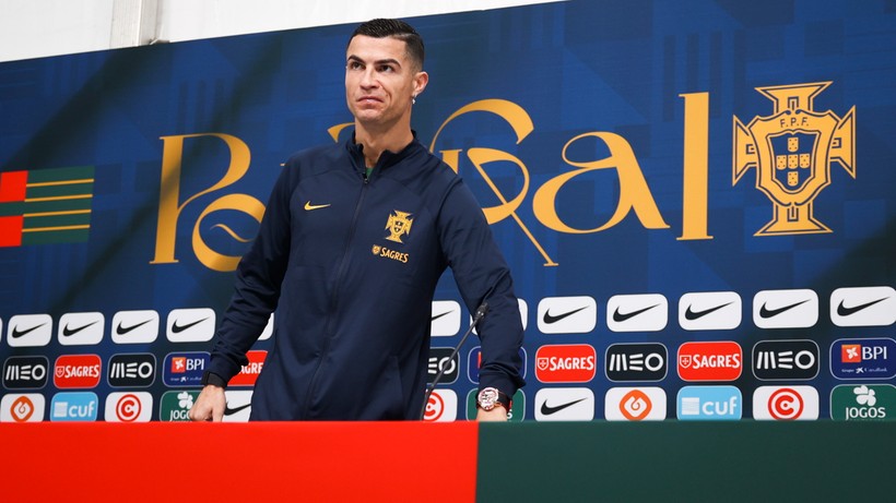 MŚ 2022: Bardzo krótka konferencja Cristiano Ronaldo. Nagle wstał i wyszedł