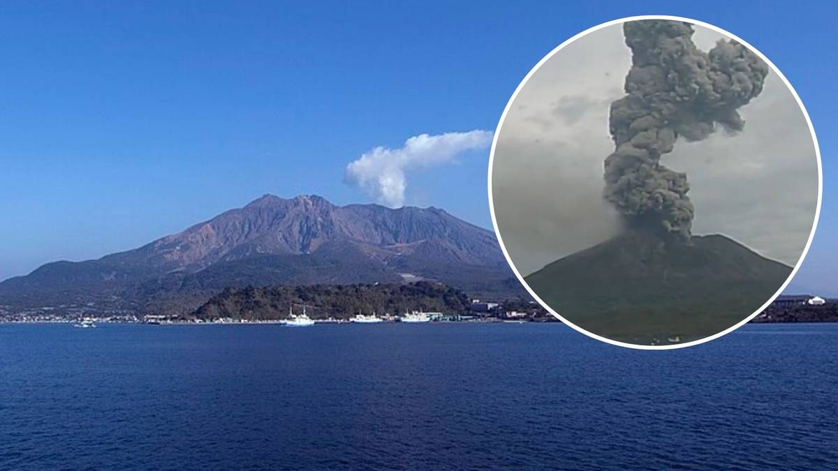 Kilka kilometrów dymu spowiło niebo. Erupcja wulkanu w Japonii