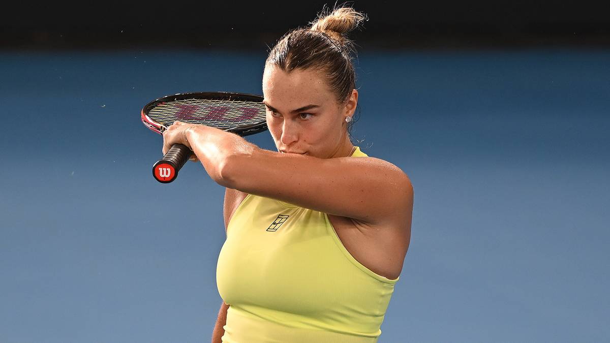 Aryna Sabalenka podczas meczu tenisowego