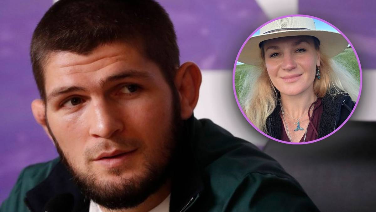 Portret Khabiba Nurmagomedova obok portretu Valentiny Shevchenko.