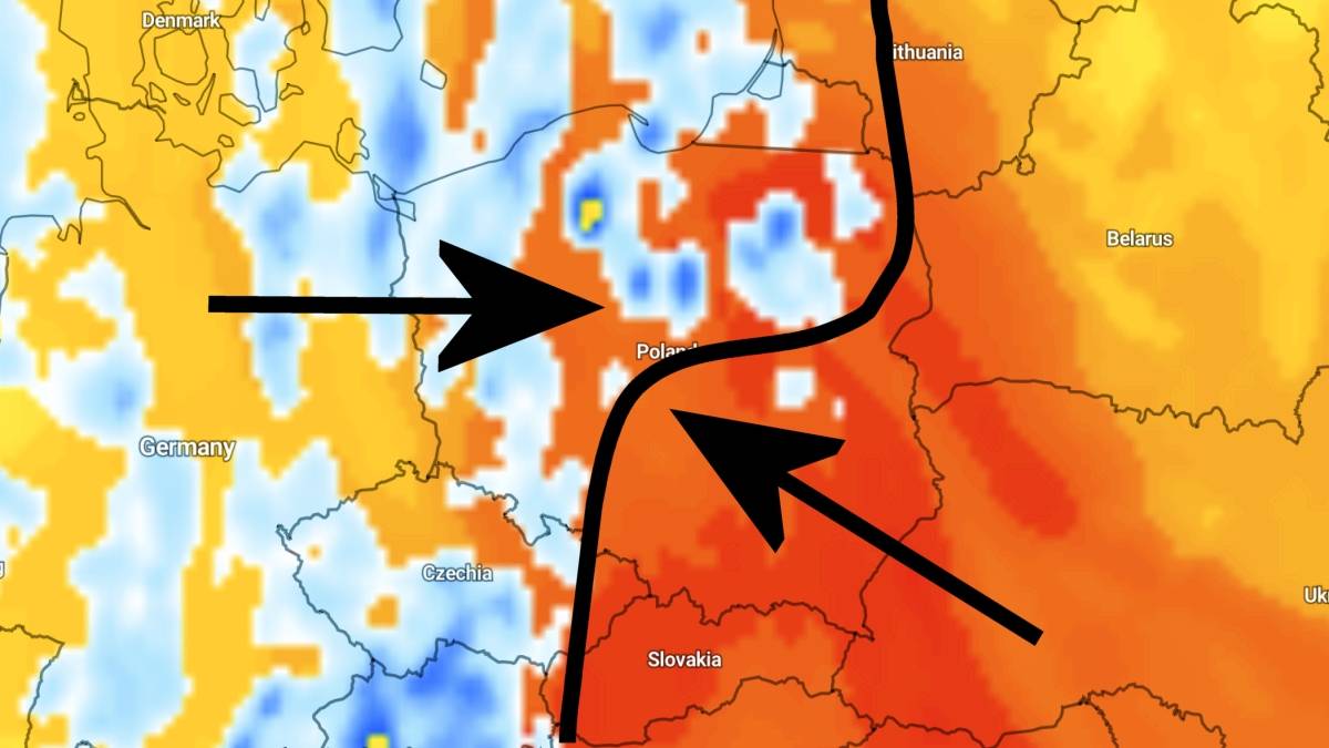 Od zachodu nadejdą burze, a od wschodu upał. Fot. imweather.com