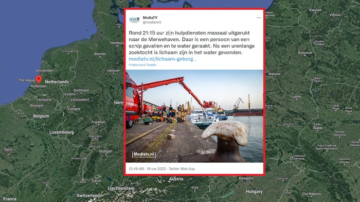 Holandia. Z zatoki wyłowiono ciało polskiego kierowcy ciężarówki