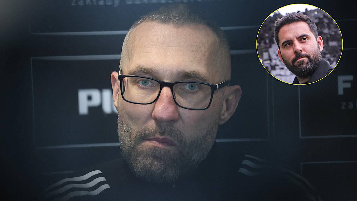 Zbliżenie na twarz mężczyzny w okularach z kr&oacute;tką brodą i fryzurą na jeża. W prawym g&oacute;rnym rogu zdjęcie w okręgu z drugim mężczyzną.