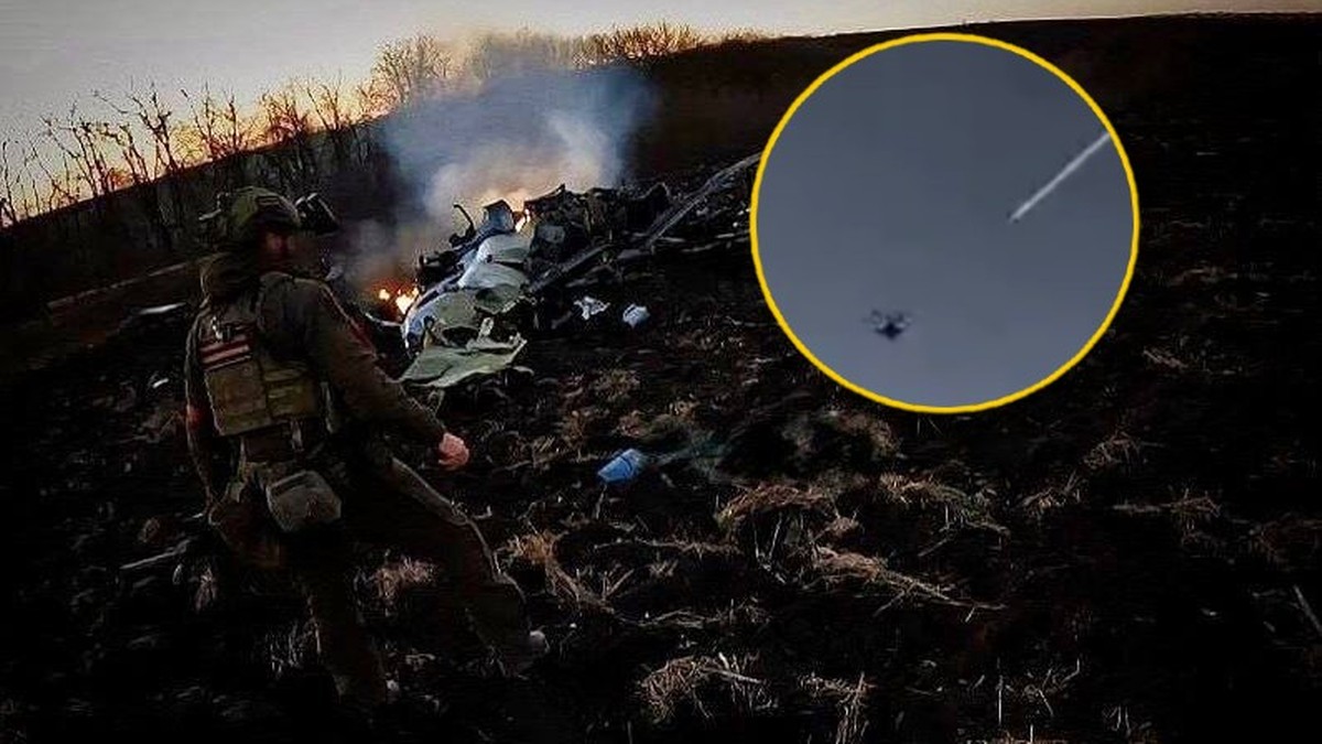 Wojna w Ukrainie. Rosyjski śmigłowiec zestrzelony, wszystko uwieczniła kamera