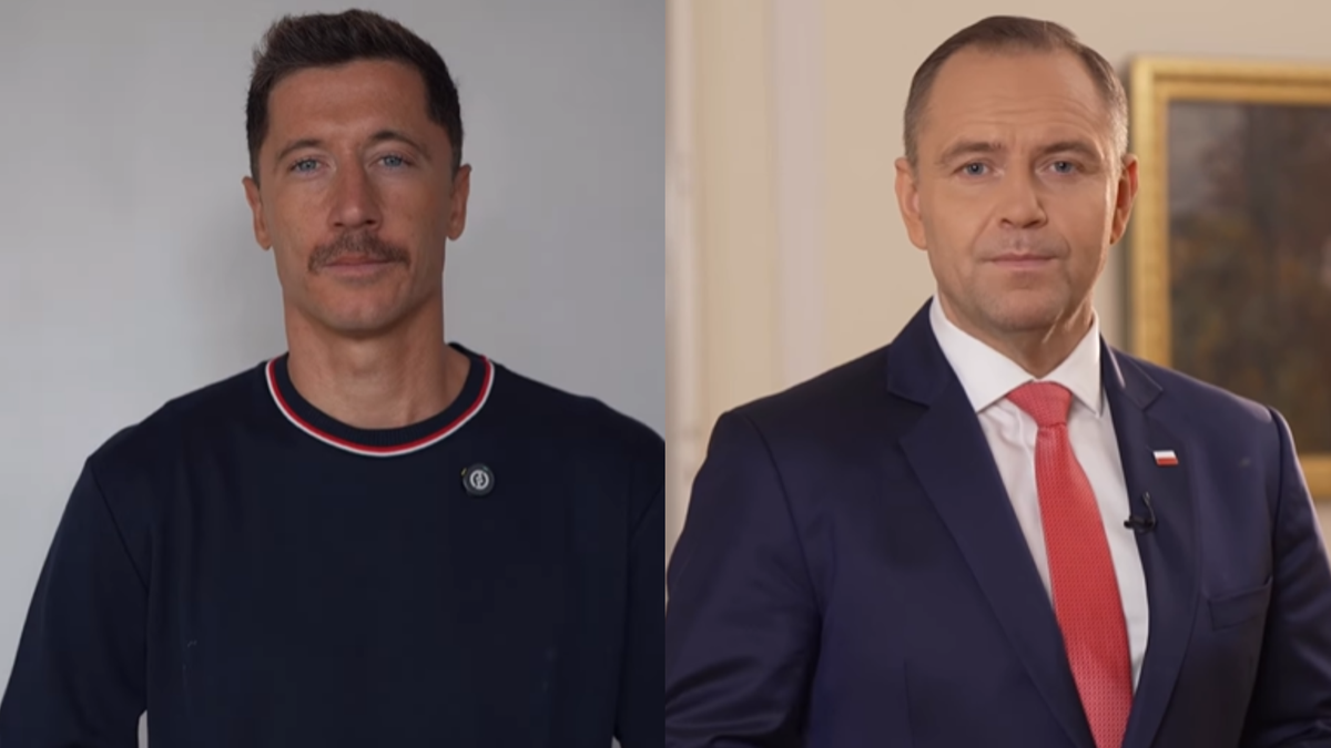 Robert Lewandowski na wspólnym wideo z prezydentem Nawrockim. Ruszyła akcja "movember"