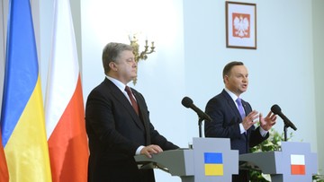 "Nigdy nie pogodzimy się z naruszeniem integralności Ukrainy". Duda po spotkaniu z Poroszenką