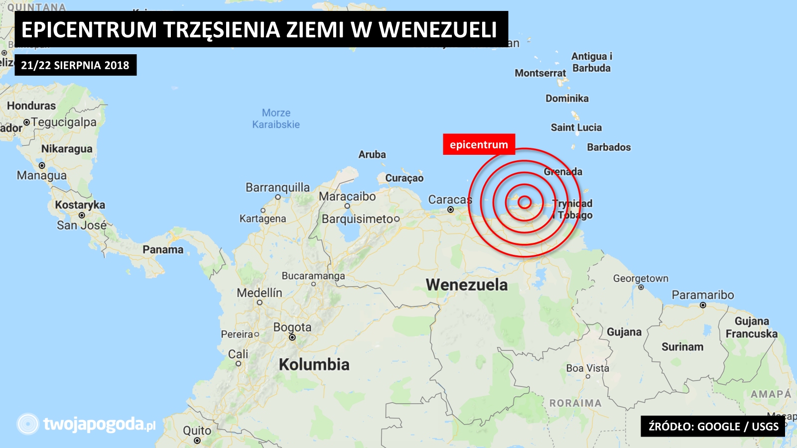 Wenezuelę nawiedziło największe trzęsienie ziemi od 1900 roku