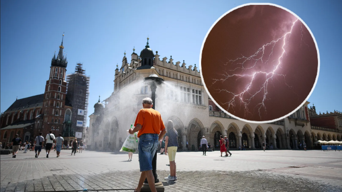Burze z gradem i kolejna fala upałów. Ostrzeżenia dla niemal całej Polski