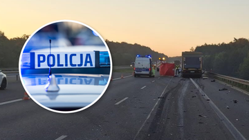 Tragedia o świcie na autostradzie. Zginął 45-letni kierowca ciężarówki