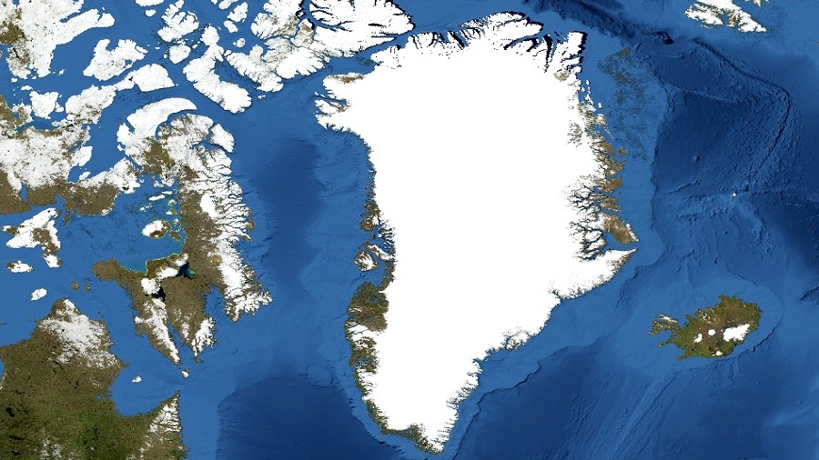 Zdjęcie satelitarne Grenlandii. Fot. armap.org