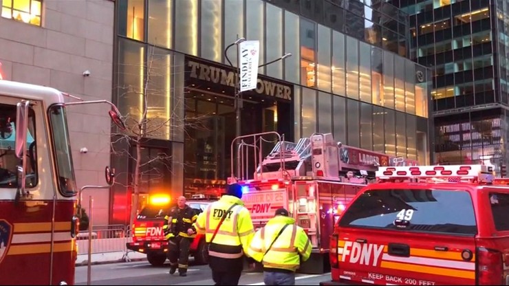 Pożar Trump Tower w Nowym Jorku. Jedna osoba nie żyje, czterech strażaków zostało rannych