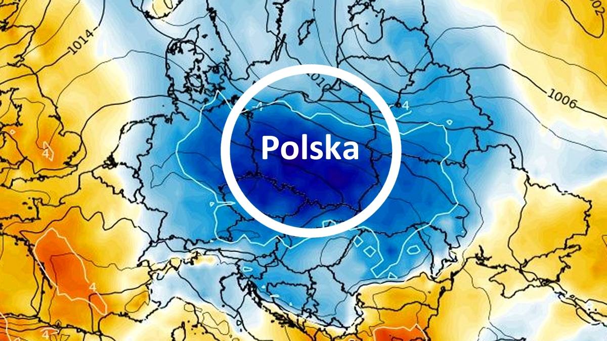 Anomalia temperatury będzie ujemna. Fot. wxcharts.com