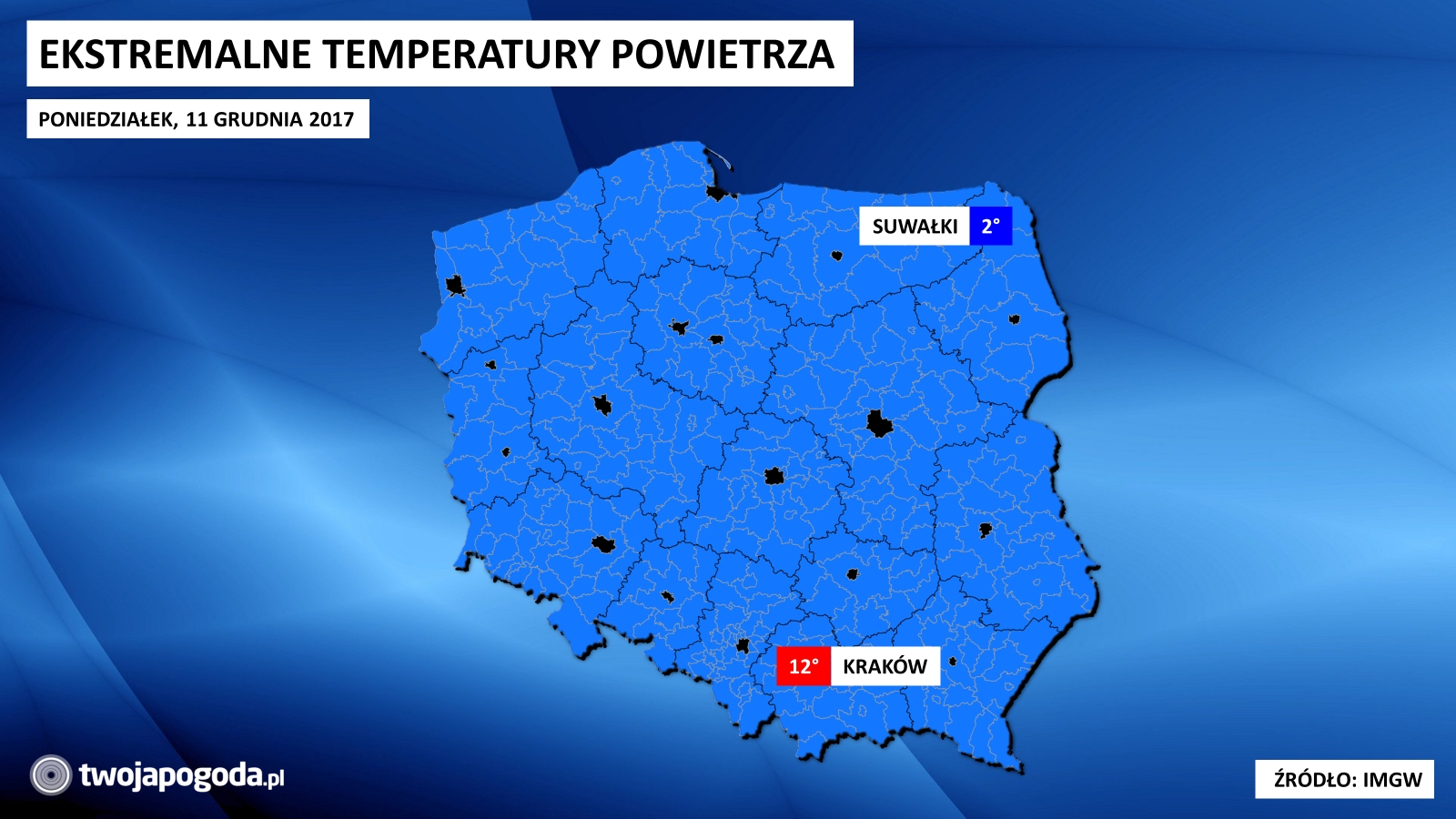 Halny podnosi temperaturę