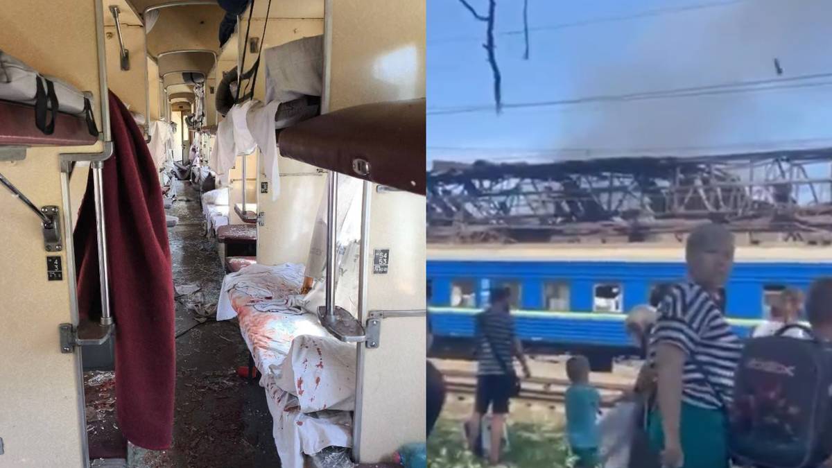 Rosja ostrzelała Ukrainę. Rakieta trafiła w pasażerski pociąg