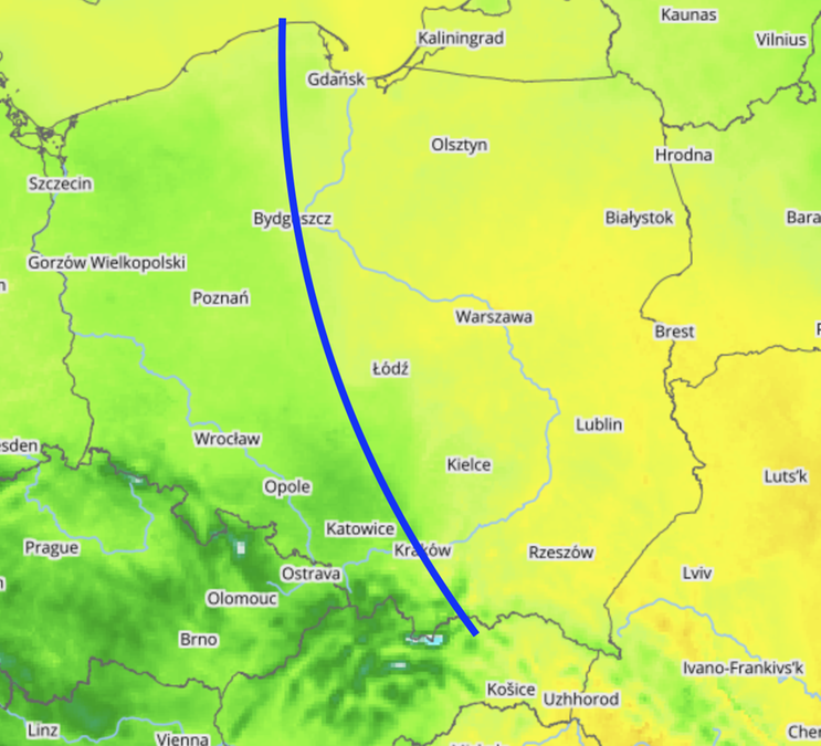 fot za: mapy.meteo.pl (UM, 4 km), opracowanie własne
