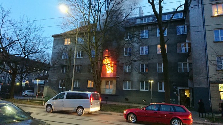 Pożar kamienicy w centrum Krakowa. Jedna osoba nie żyje