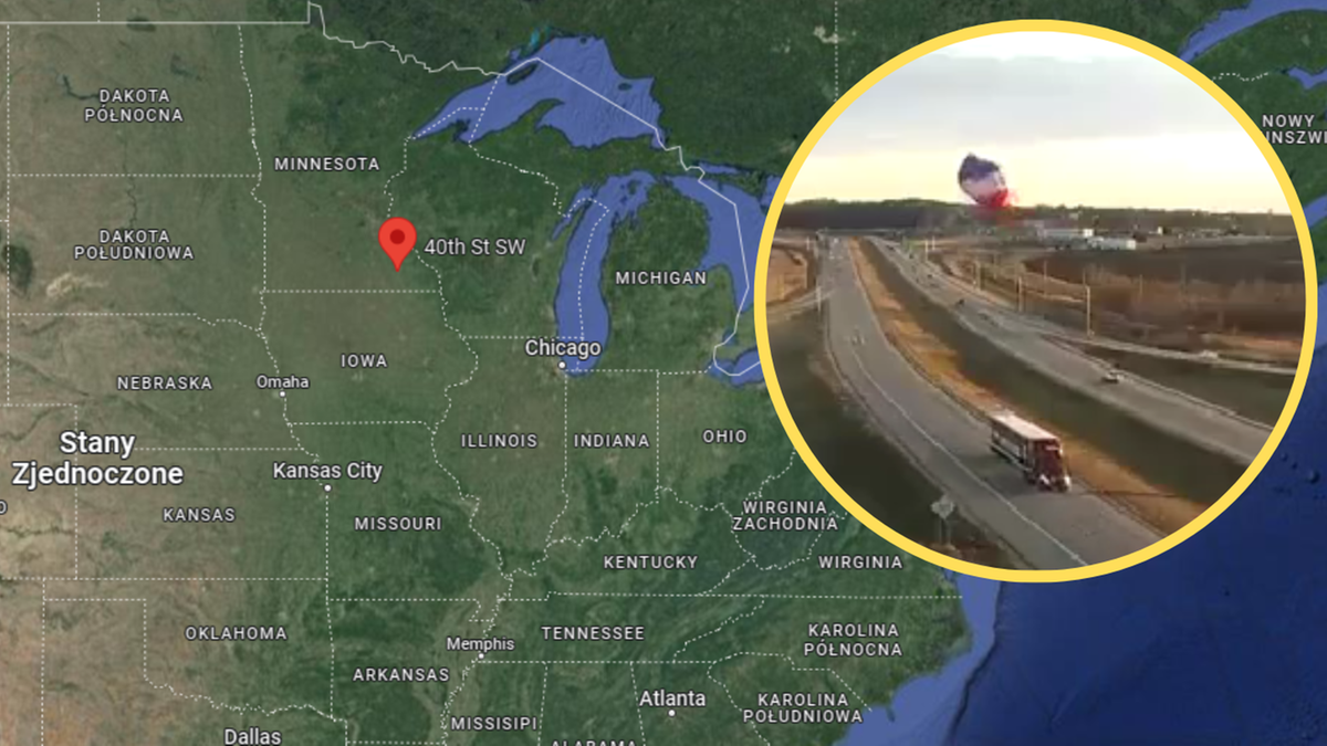 USA. Balon rozbił się w pobliżu autostrady. Na pokładzie znajdowały się trzy osoby