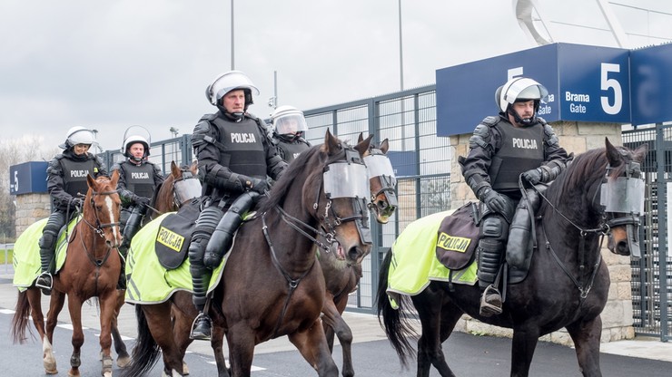 Konie pomagają śląskiej policji podczas starć z pseudokibicami