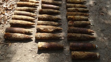 Ponad 70 pocisków artyleryjskich znaleziono w lesie