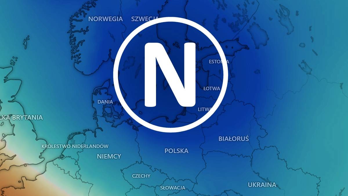 Nad Polską panują układy niżowe. Fot. windy.com