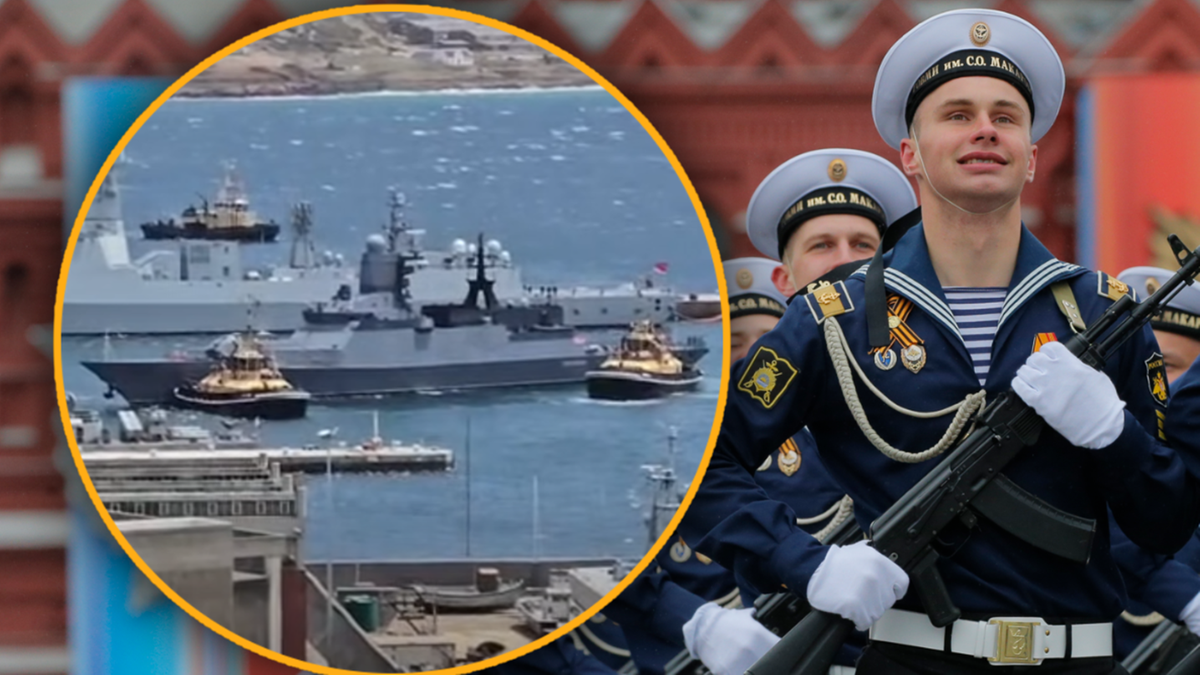 Rosyjscy marynarze dali powód do żartów. Nagrywający wybuchnął śmiechem