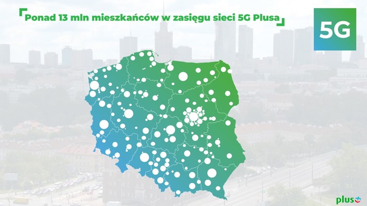Kolejny milion mieszkańców Polski w zasięgu 5G w Plusie!