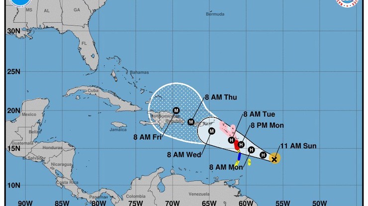 Ostrzeżenie przed huraganem Maria na Małych Antylach. Władze zalecają zabezpieczenie domów