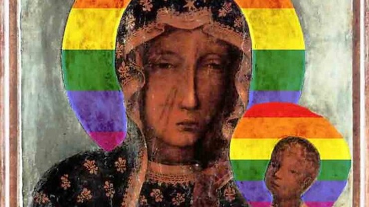 Plakat z Matką Boską w tęczowej aureoli. Muzeum w Brukseli odpowiada na list europosłów