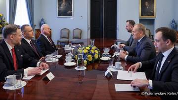 Tusk spotkał się z Nawrockim. W tle "polski SAFE 0 proc."