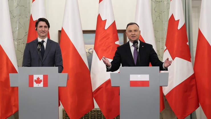 Andrzej Duda: obecność naszych sojuszników z Kanady to wyraz wspólnego braterstwa z Ukrainą