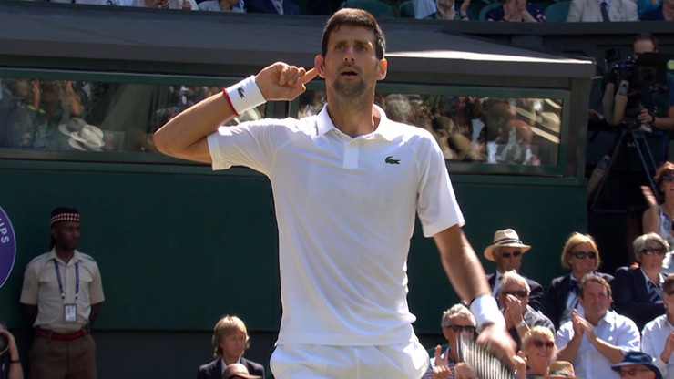 Wimbledon: 45 uderzeń! Wymowna reakcja Djokovica po genialnej wymianie (WIDEO)