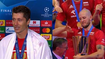 Lewandowski triumfuje w Lidze Mistrzów, siatkarze ze srebrem MŚ i złotem ME. Wspomnienia na 25-lecie Polsatu Sport (WIDEO)