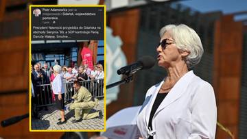 Funkcjonariusze SOP przeprosili Danutę Wałęsę. W tle przeszukanie w Gdańsku