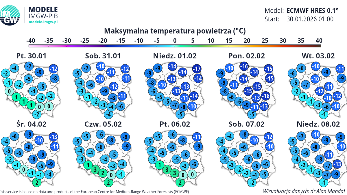 Silny mróz utrzyma się w Polsce przez cały weekend i pierwszą część przyszłego tygodnia