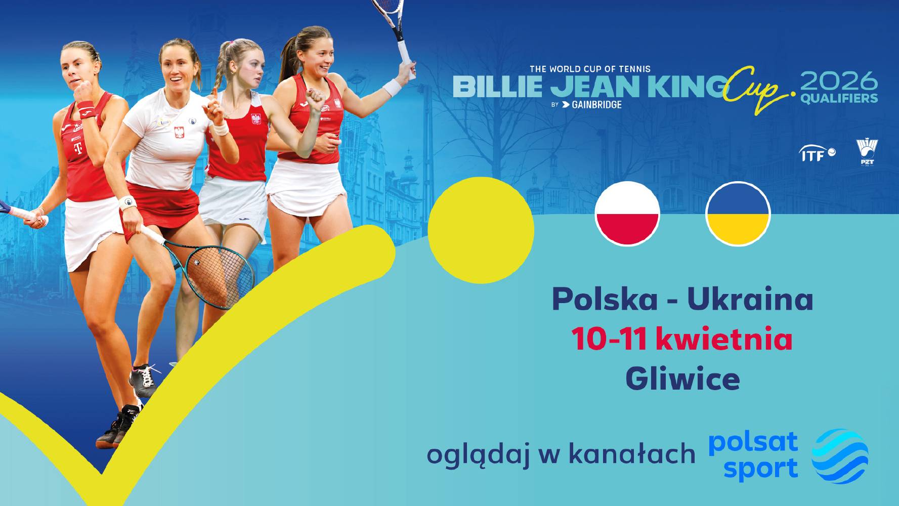 Billie Jean King Cup. Mecz z Ukrainą w kanałach Polsat Sport