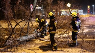 11.12.2017 05:00 Ponad 300 interwencji strażaków w związku z wichurami i śnieżycami