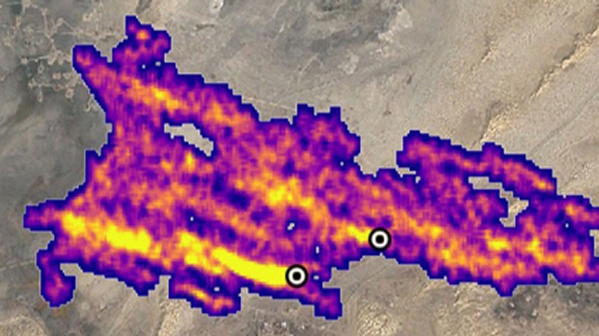 Pióropusze metanu w Turkmenistanie na zdjęciu satelitarnym. Fot. NASA.