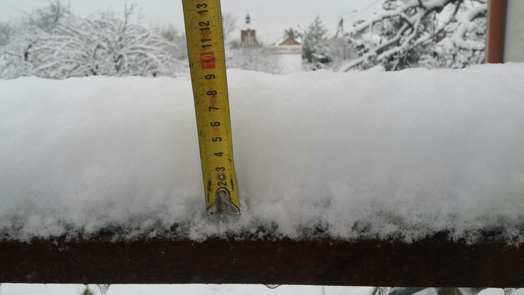Dziewięć centymetrów śniegu w Lidzbarku Warmińskim