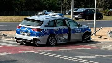 Wypadek radiowozów w Lublinie. Cztery osoby trafiły do szpitala