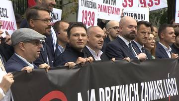 Mentzen przed ambasadą Rosji. W rocznicę agresji ZSRR na Polskę