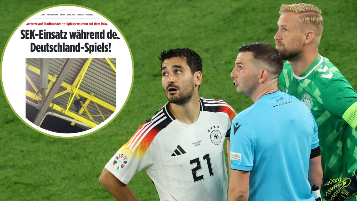 Niemcy ujawniają. Niepokojąca scena na stadionie Euro 2024. Zamaskowany mężczyzna wspiął się na dach