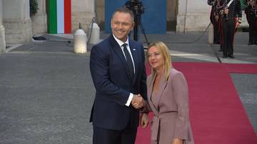 Karol Nawrocki z wizytą w Rzymie. Przywitała go Giorgia Meloni