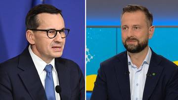 Dwa portrety mężczyzn w garniturach. Po lewej Mateusz Morawiecki z okularami na nosie, po prawej Władysław Kosiniak-Kamysz z brodą.