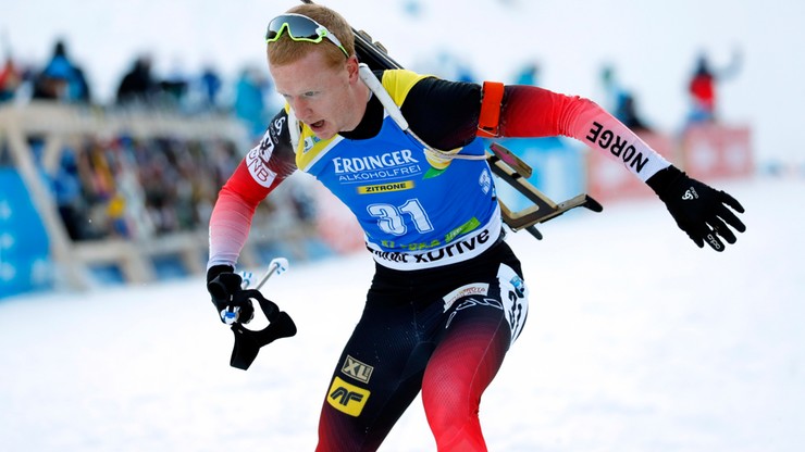 PŚ w biathlonie: Wygrana Norwega w sprincie