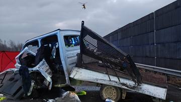 2025-12-13 Dramatyczny wypadek na S8. Są ranni, lądowały dwa śmigłowce LPR