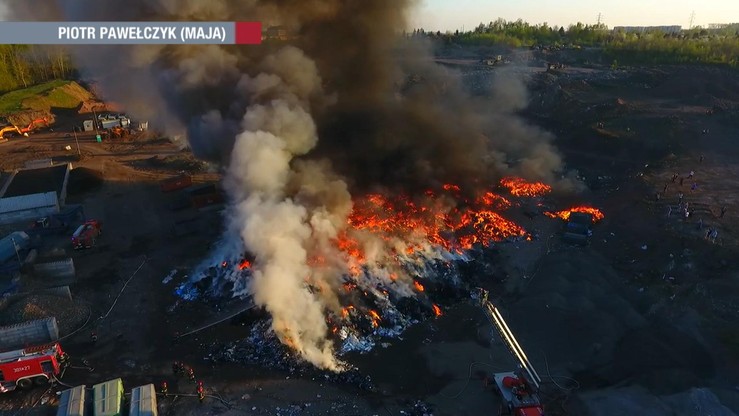Pożar w Siemianowicach Śląskich. Płonie składowisko odpadów