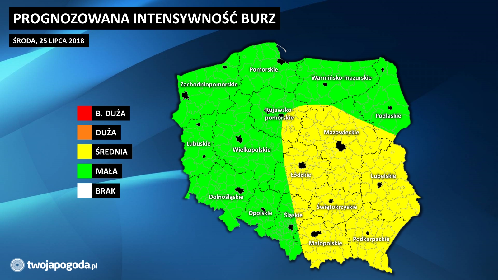 Uwaga! Ostrzeżenie przed burzami