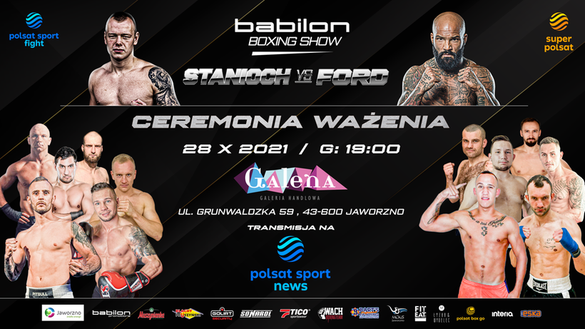 Babilon Boxing Show: Stanioch - Ford. Ceremonia ważenia. Transmisja TV i stream online