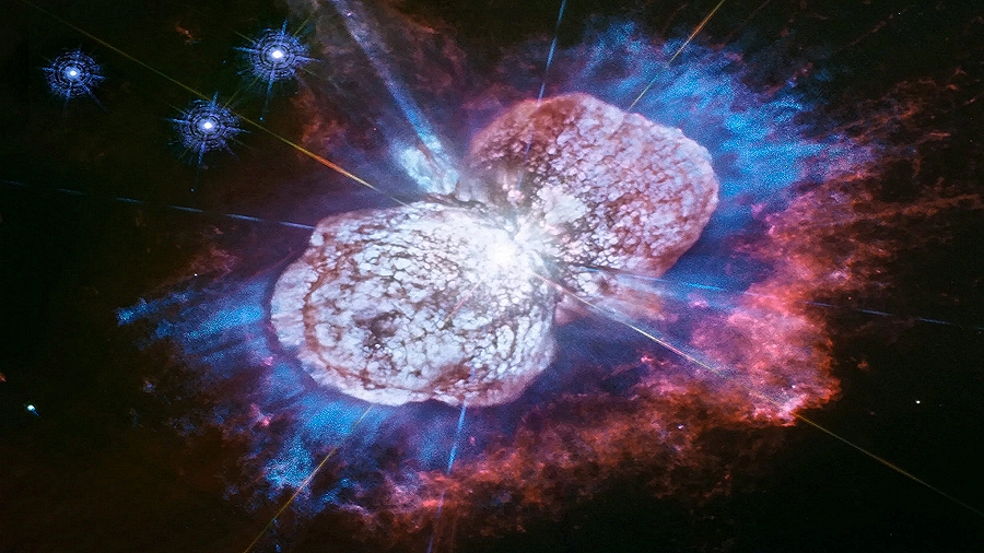 Eksplozja Eta Carinae okiem Kosmicznego Teleskopu Hubble'a. Fot. NASA.