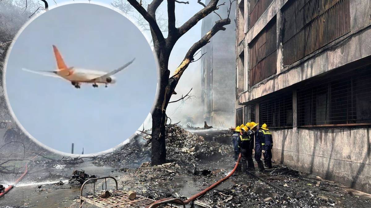Lecieli tuż nad osiedlem. Na nagraniach widać, że maszyna wbiła się w budynki